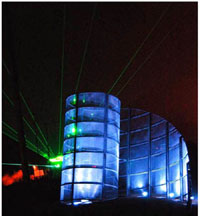Laser sculpture at Haverhill. Picture by Rob Olins.