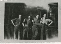 British staff ouside the Orderly Room at Hardwick Camp. Picture from BFP