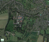 Satellite view of Hardwick area. From Google Earth