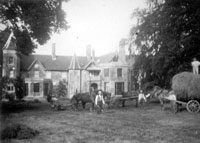 Lawns turned over to hay for horses and beasts Hardwick House.