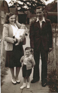 Mr and Mrs Hoddy and children at Hardwick Camp 1951. Picture kindly supplied by Brian Hoddy.